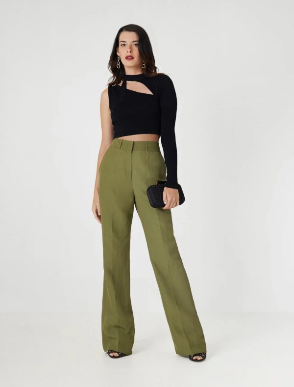 BCBG TAILORED PANT - MILITARY