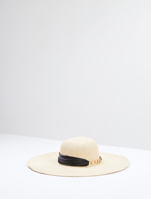 Bcbg Basketweave Wide-Brim Hat