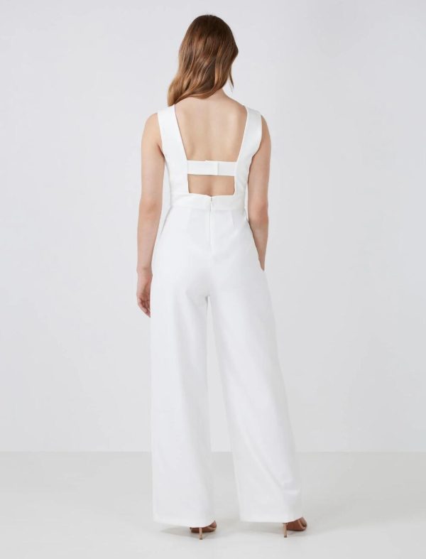 BCBG THATCHER JUMPSUIT - OFF WHITE - Image 3