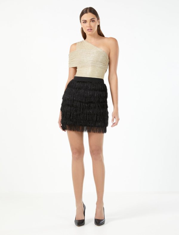 Bcbg Tiered Fringe Mini Skirt - Image 2