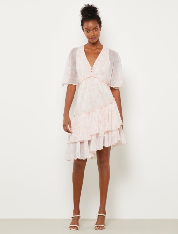 Bcbg Tiered Ruffle Midi Day Dress