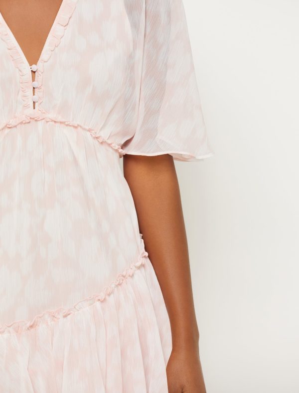 Bcbg Tiered Ruffle Midi Day Dress - Image 3