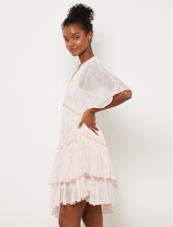 Bcbg Tiered Ruffle Midi Day Dress - Image 4