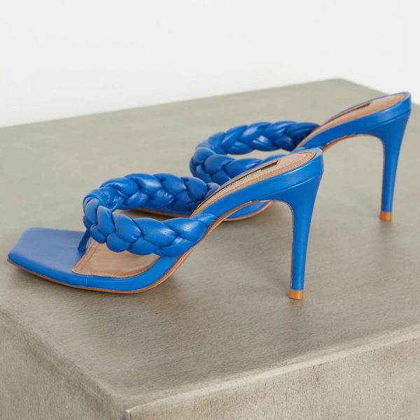 BCBG BELLA BRAIDED SANDAL HEEL - COBALT BLUE - Image 2