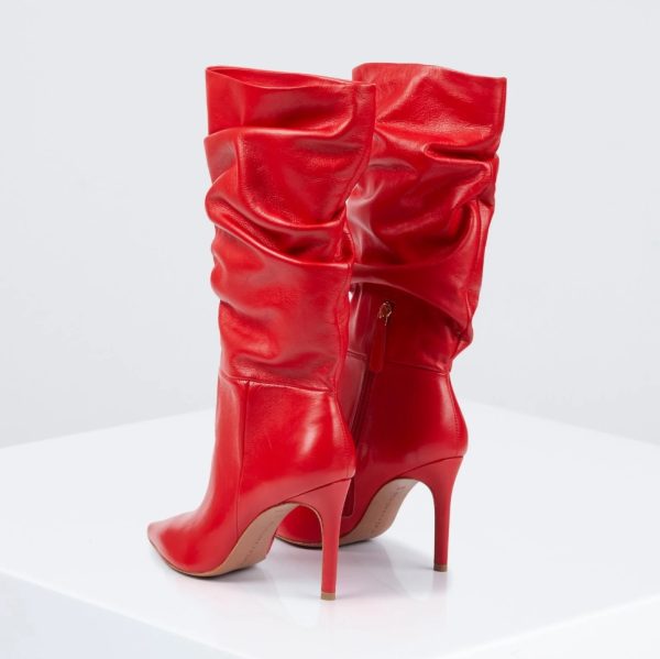 BCBG TONI TALL BOOT - RED LEATHER - Image 2