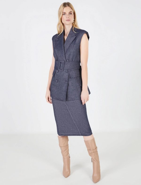 BCBG TORTE SLEEVELESS JACKET