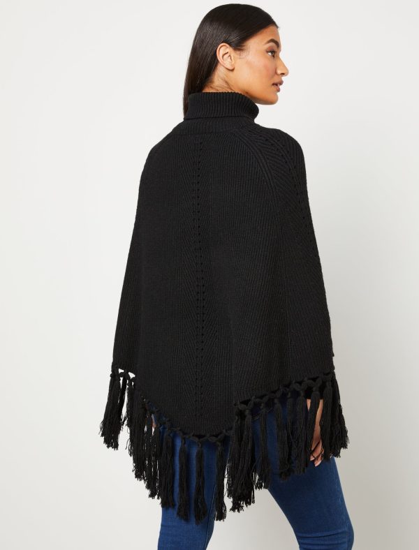 Bcbg Turtleneck Fringe Cape - Image 12