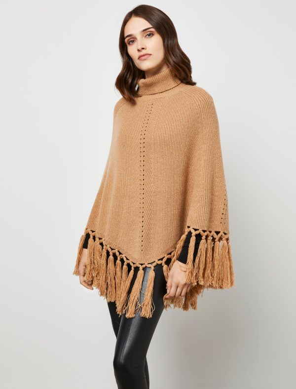 Bcbg Turtleneck Fringe Cape - Image 13