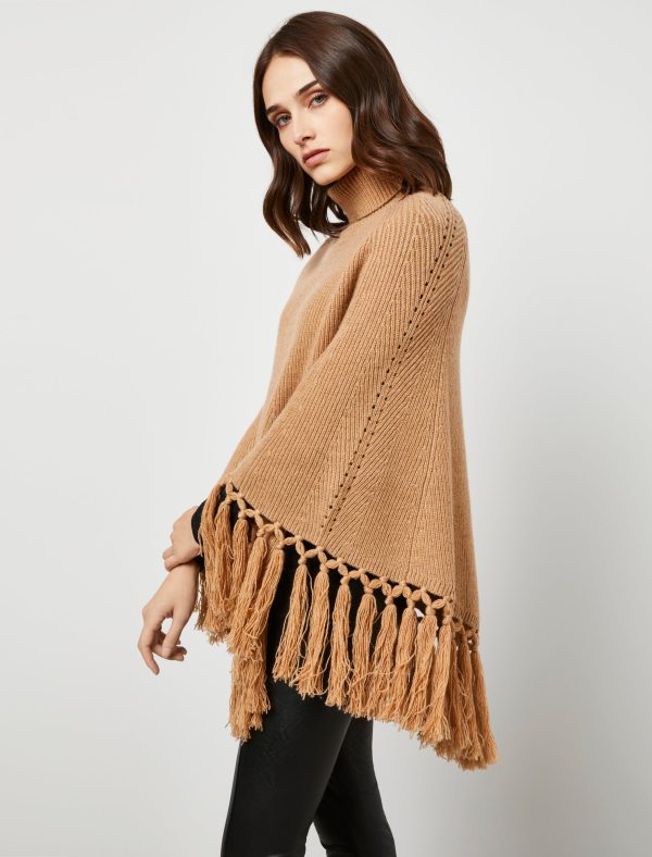 Bcbg Turtleneck Fringe Cape - Image 16