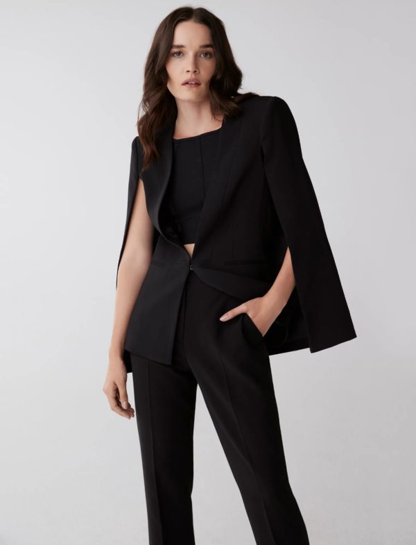 BCBG UPAS CAPE JACKET - BLACK - Image 2