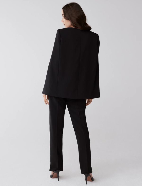 BCBG UPAS CAPE JACKET - BLACK - Image 4