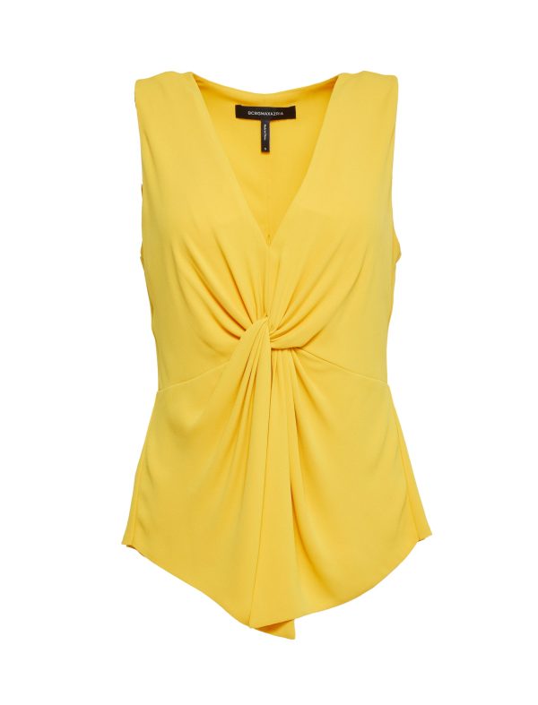 Bcbg V-Neck Gathered Knot Top - Image 5