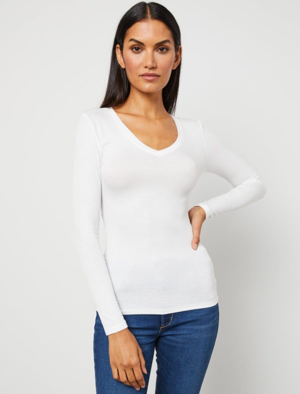 Bcbg V-Neck Long Sleeve Top - Image 3