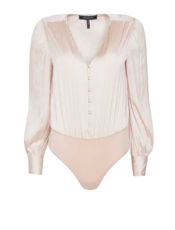 Bcbg V-Neck Satin Bodysuit - Image 20