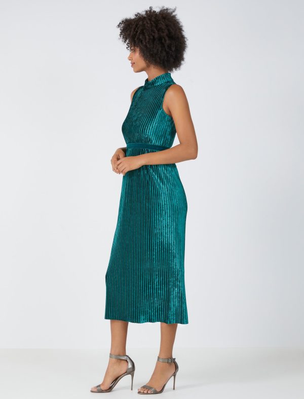 Bcbg Benny Pleated Velvet Dress - Image 3