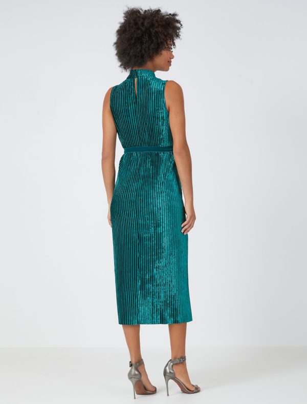 Bcbg Benny Pleated Velvet Dress - Image 4