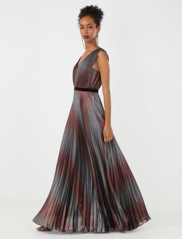 Bcbg Violet Foiled Evening Dress