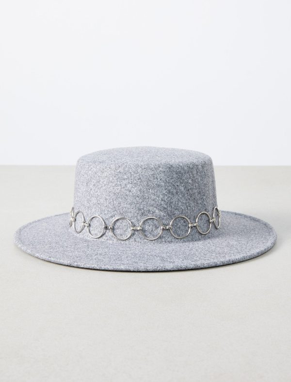 Bcbg Wide Brim Chain Boater Hat - Image 2