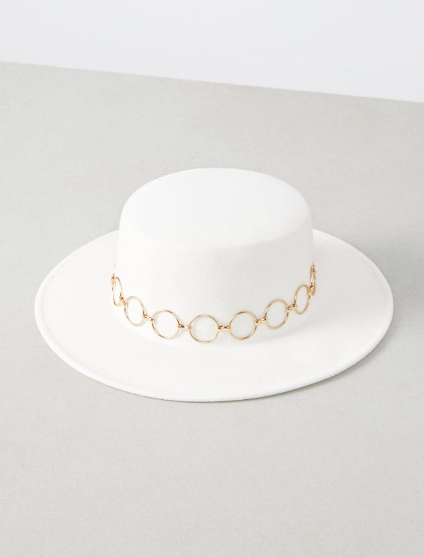 Bcbg Wide Brim Chain Boater Hat - Image 2