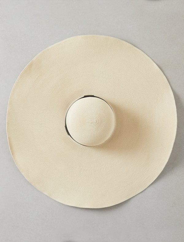 Bcbg Wide Brim Straw Floppy Hat - Image 5