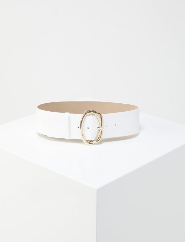 Bcbg Wide Twisted Buckle Belt