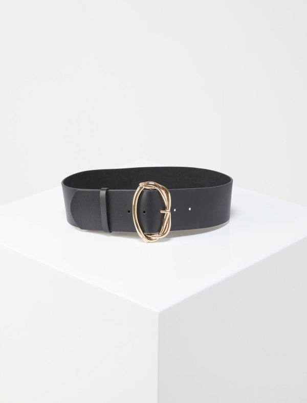 Bcbg Wide Twisted Buckle Belt