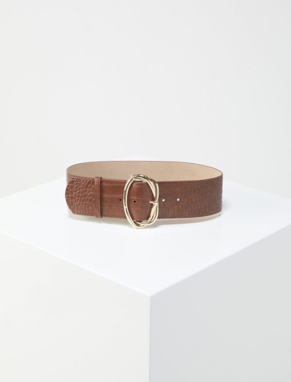 Bcbg Wide Twisted Buckle Belt