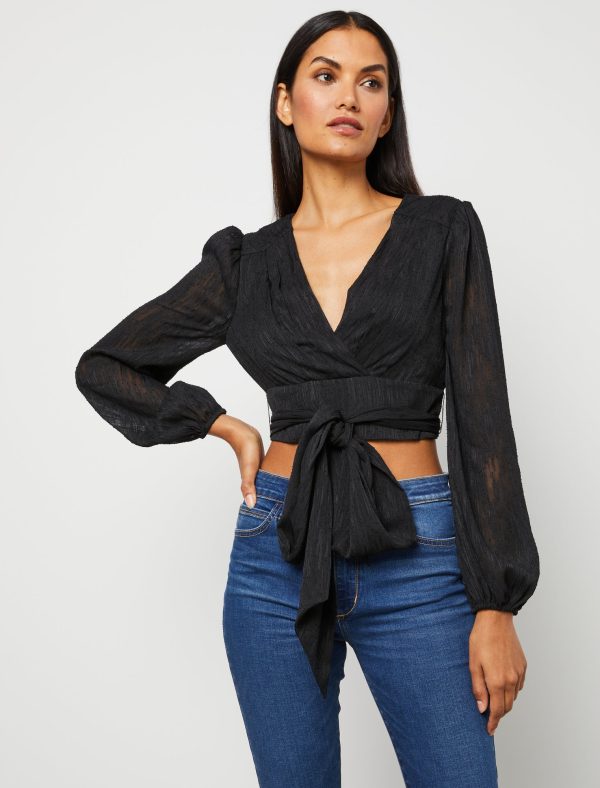 Bcbg Wrap-Tie Crop Top