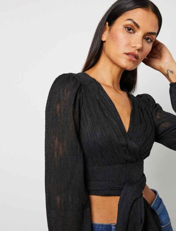 Bcbg Wrap-Tie Crop Top - Image 5