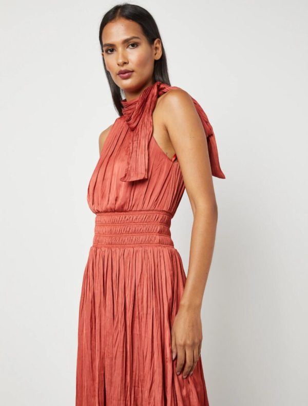 BCBG XENIA HALTER MAXI DRESS - TANDORI SPICE - Image 2