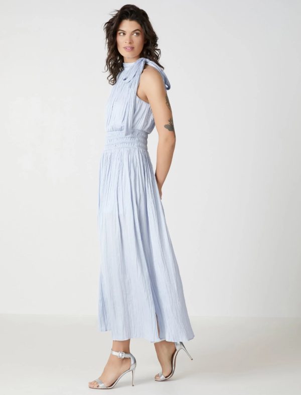 BCBG XENIA HALTER MAXI DRESS - XENON BLUE - Image 3