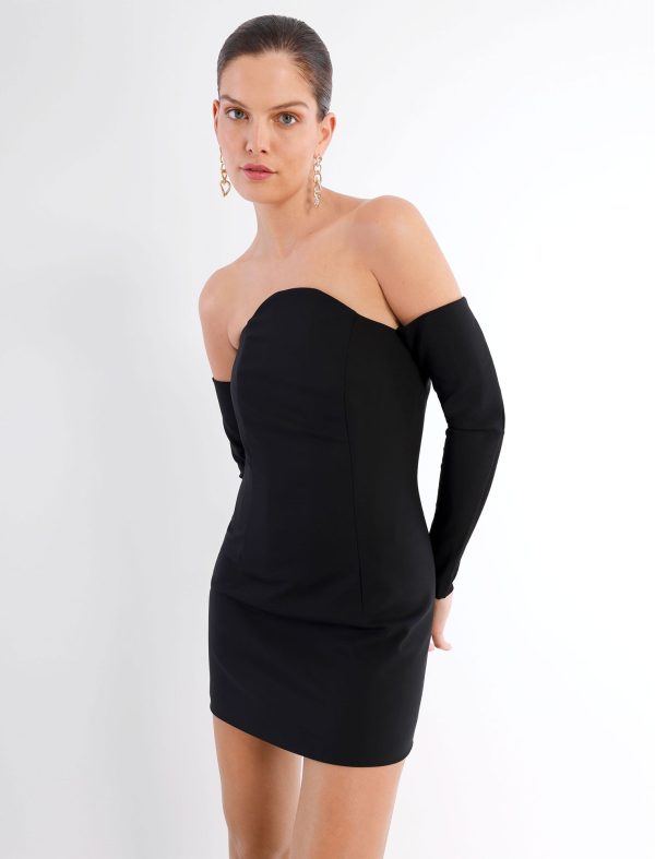 BCBG ZUMA MINI DRESS - BLACK - Image 2