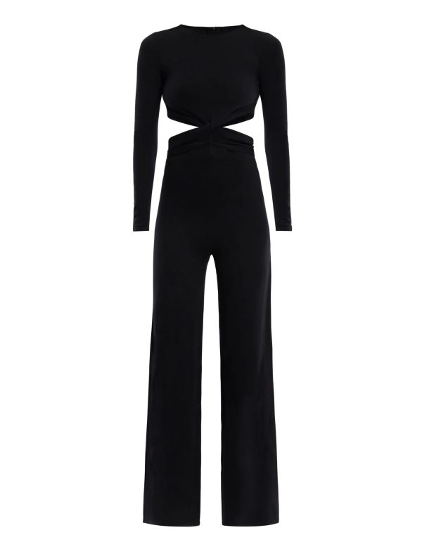 FEELTA BERNADETTE SWEATER JUMPSUIT - BLACK - Image 5