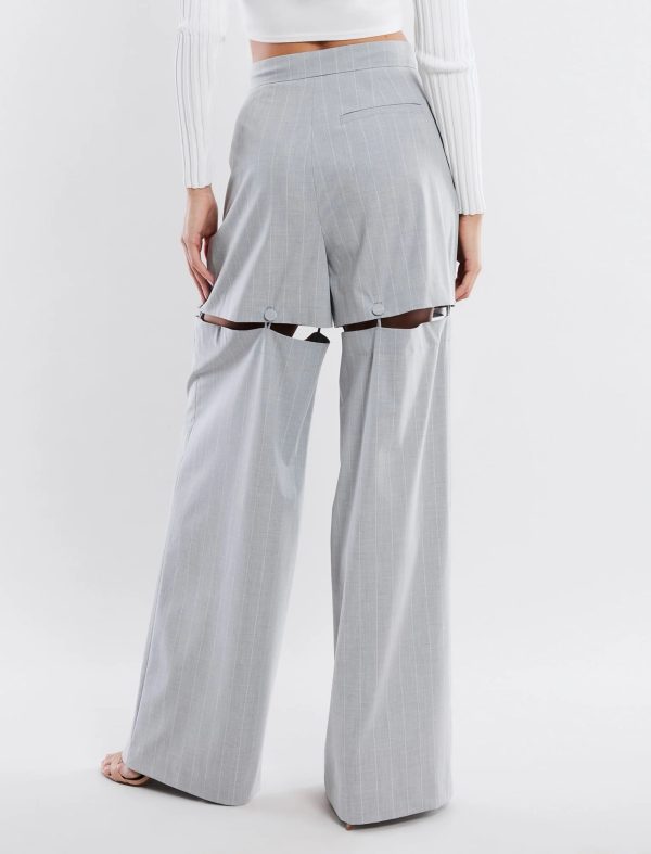 FEELTA LAVERNE OVERSIZED TROUSER - LT. HEATHER GREY - Image 3