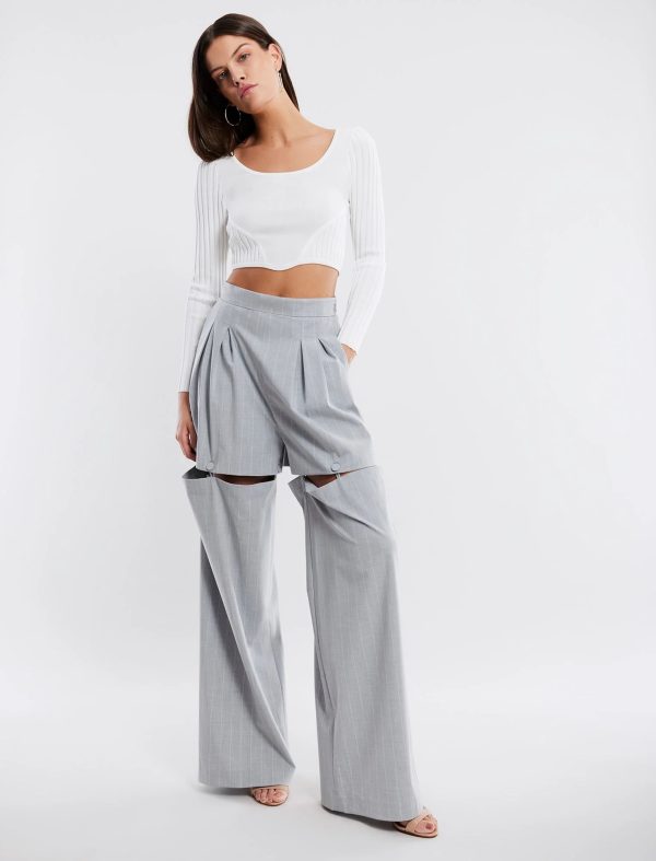 FEELTA LAVERNE OVERSIZED TROUSER - LT. HEATHER GREY - Image 6