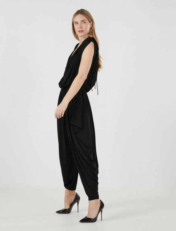 FEELTA SHORT SLEEVE JUMPSUIT - BLACK - Image 2