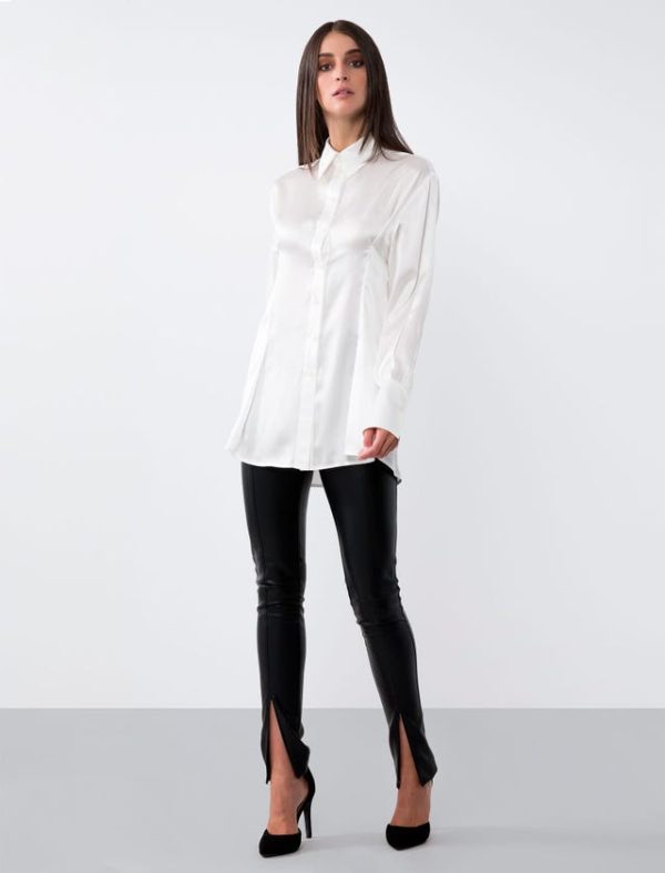 Bcbg SATIN OVERSIZE SHIRT