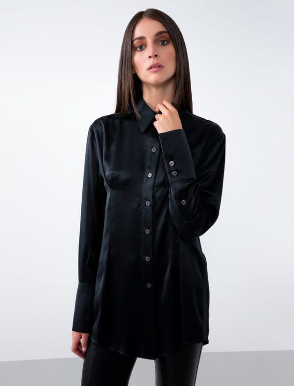 Bcbg SATIN OVERSIZE SHIRT - Image 4