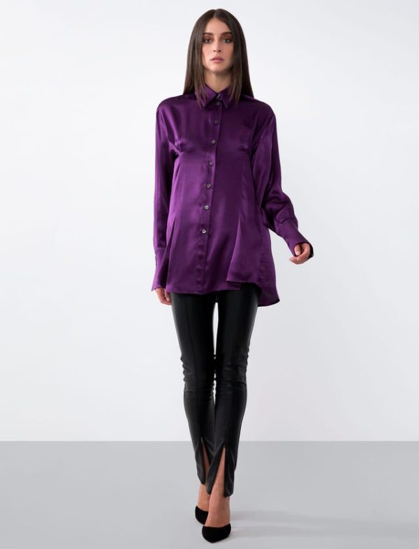 Bcbg SATIN OVERSIZE SHIRT - Image 3