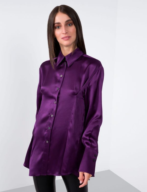 Bcbg SATIN OVERSIZE SHIRT - Image 4