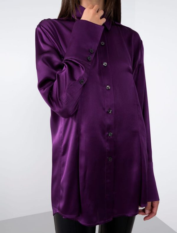 Bcbg SATIN OVERSIZE SHIRT - Image 5