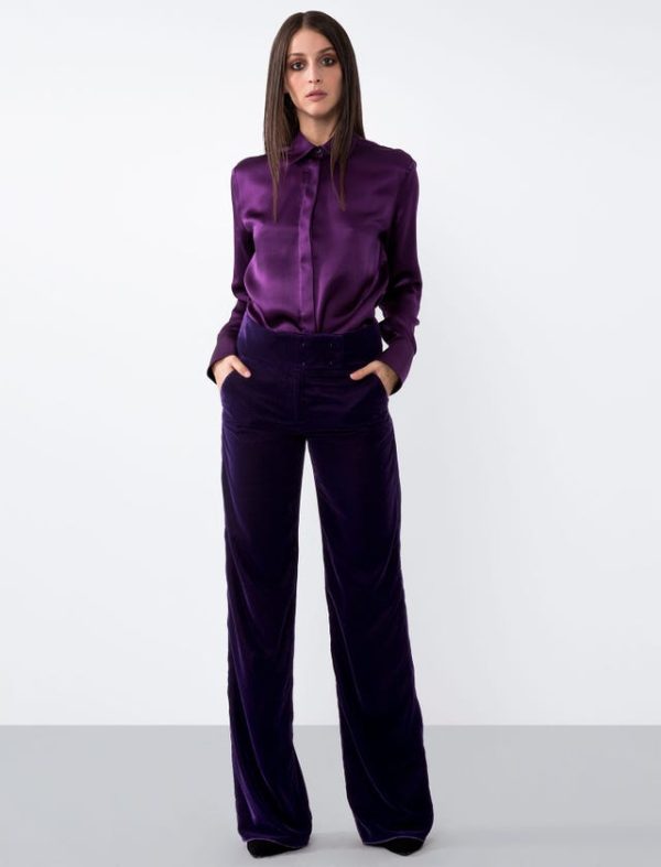 Bcbg SILK SATIN CLASSIC SHIRT - Image 2