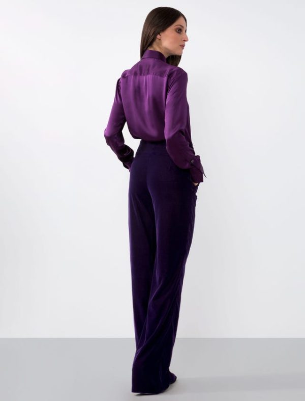 Bcbg SILK SATIN CLASSIC SHIRT - Image 3