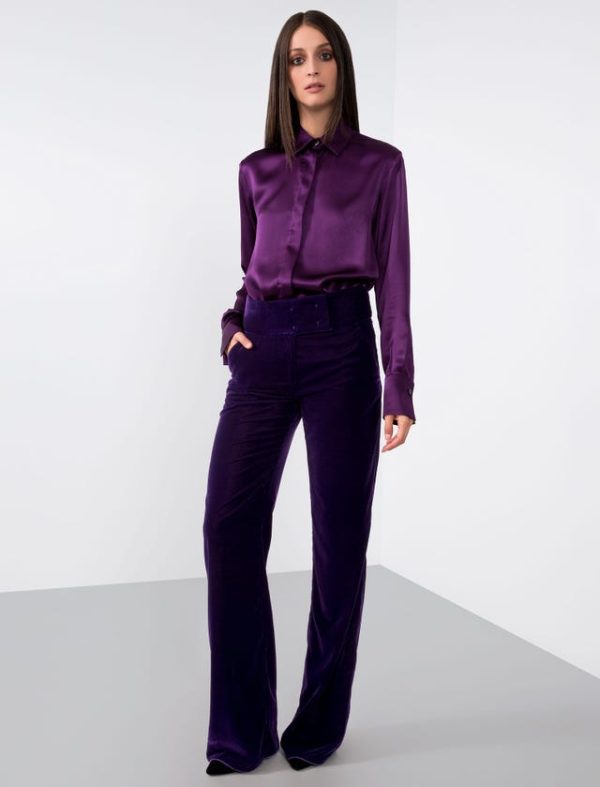 Bcbg SILK SATIN CLASSIC SHIRT - Image 5