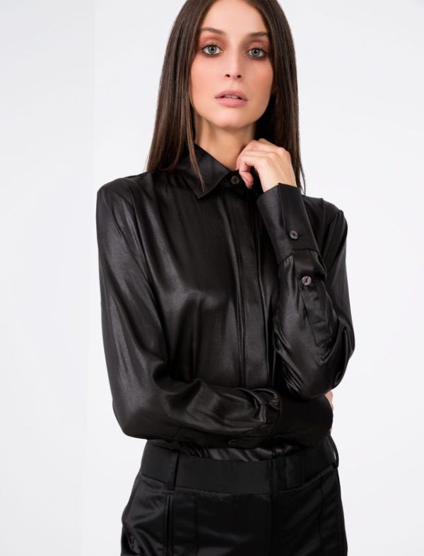 Bcbg VELVET CLASSIC SHIRT - Image 4