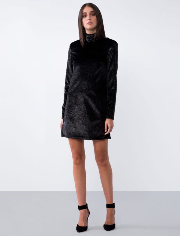 Bcbg LUREX VELVET COCKTAIL DRESS