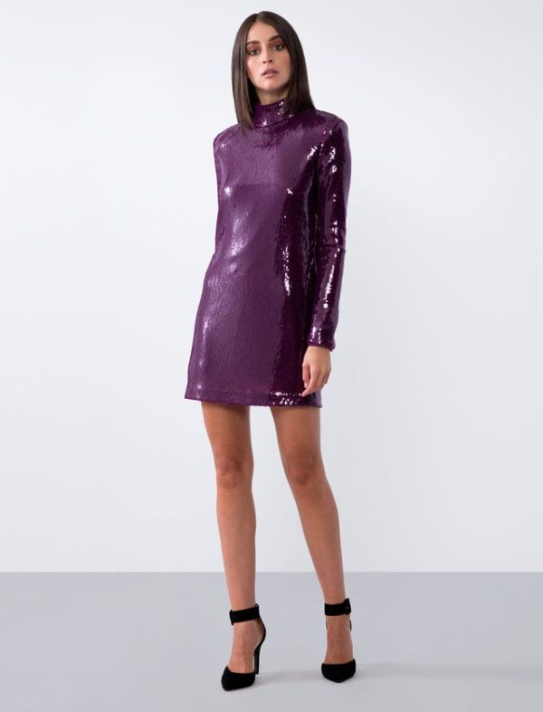 Bcbg SEQUINS COCKTAIL DRESS