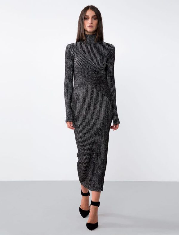 Bcbg LUREX KNITWEAR DRESS