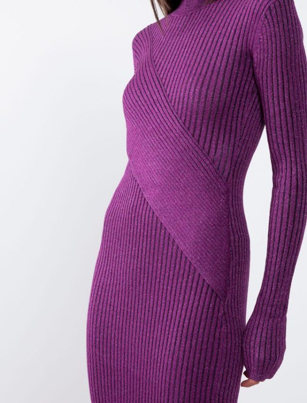 Bcbg LUREX KNITWEAR DRESS - Image 4