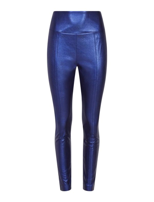 BCBG BIANCO FAUX LEATHER LEGGING - SPECTRUM BLUE - Image 5